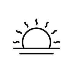 Sunrise icon vector stock illustration.