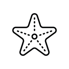 Star Fish icon vector stock illustration.