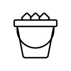 Ice Bucket icon vector stock illustration.