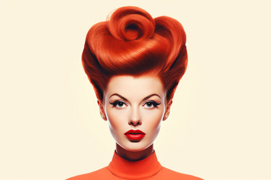 Woman With Pompadour Hair