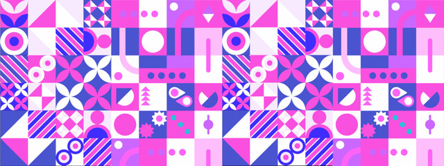 Template with a colorful gradient triangular pattern on each corner position with a space. Modern white geometric background for business or corporate presentation. Vector illustration