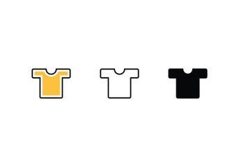 T Shirt icons set vector stock illustration.