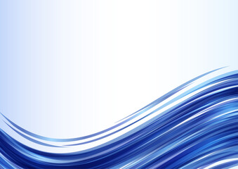 なめらかな青の抽象ウェーブ背景