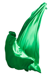 Green cloth flutters