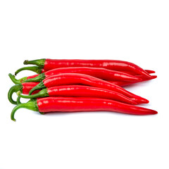 Hot red pepper on a white background