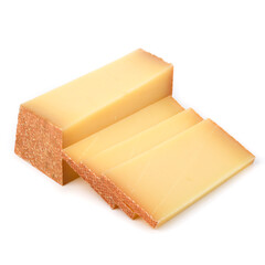 Rustic Mountain cheese 49% Margot Fromages on a white background