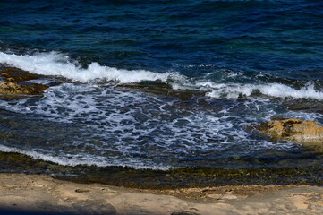 Mediterranean Coast in the Town Sliema on the Island Malta