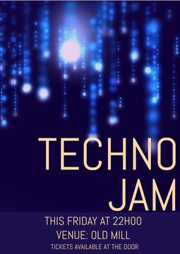 Techno jam, this friday at 22h00, venue old mill, tickets available at the door and illuminated text