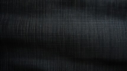 Close up of black canvas fabric, textile texture, background, generative AI
