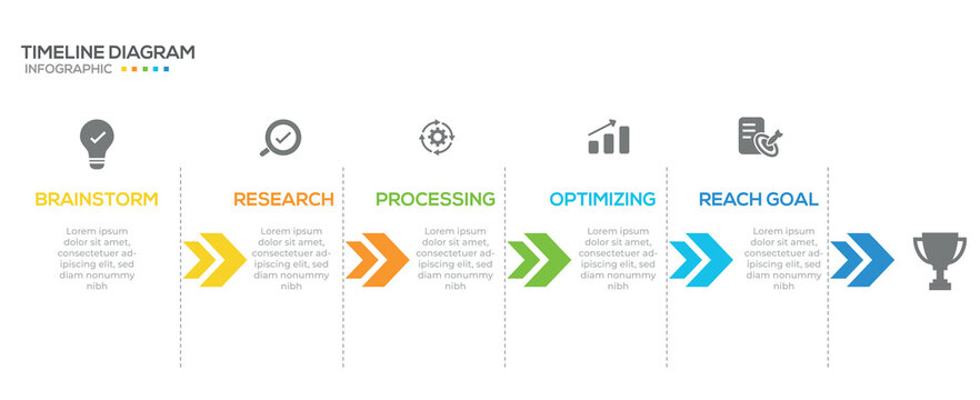 Infographic template for business. 5 Steps Timeline diagram calendar with modern icons, presentation vector infographic