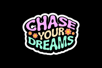 Aesthetic quotes sticker motivational typography streetwear graphic design templates