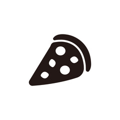 Pizza icon.Flat silhouette version.