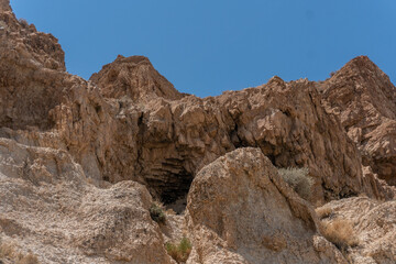 cuevas en montañas de Masada