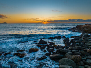 Sunrise over the ocean