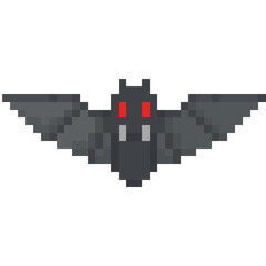 Obraz premium Pixel art halloween dracula bat character