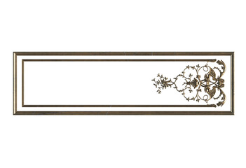 frame with ornament cutout png bronze
