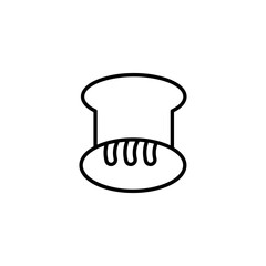 Bread icon design with white background stock illustration