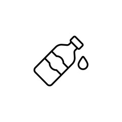 Water Bottle icon design with white background stock illustration