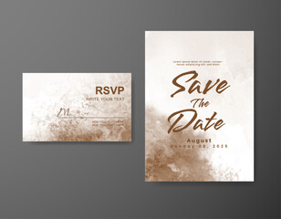 Save the date with watercolor background. Design for your invitation.