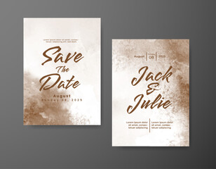 Save the date with watercolor background. Design for your invitation.