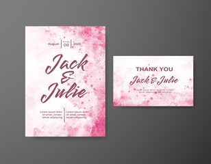 Save the date with watercolor background. Design for your invitation.
