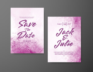 Save the date with watercolor background. Design for your invitation.