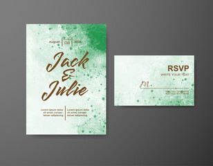 Save the date with watercolor background. Design for your invitation.