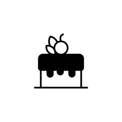 Cake icon design with white background stock illustration