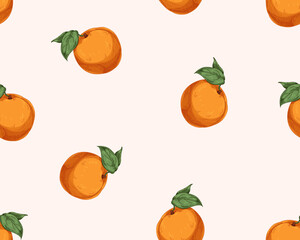 Seamless apricots pattern, repeating print. Hand-drawn endless background, fruits texture design with exotic food. Detailed drawing, vector illustration for textile, fabric, wrapping, wallpaper