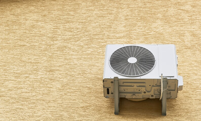 Air conditioner on the wall. Copy Space.