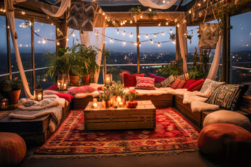 bohemian spirit with a beautifully styled boho home interior, blending vintage and modern elements.