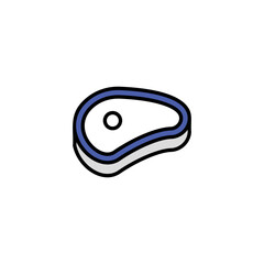 Steak icon design with white background stock illustration