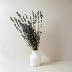 lavender in vase on table