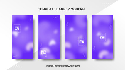 Modern purple background presentation template set