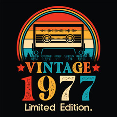Vintage 1977 Limited Edition Cassette Tape