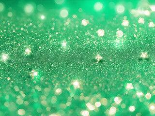 Obraz premium Diamonds on out of focus green Christmas background for party.
