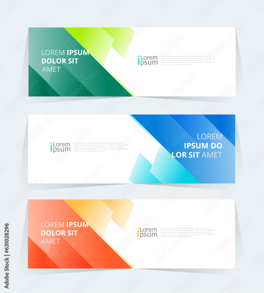Wall mural geometric banner design with vector presentation template.