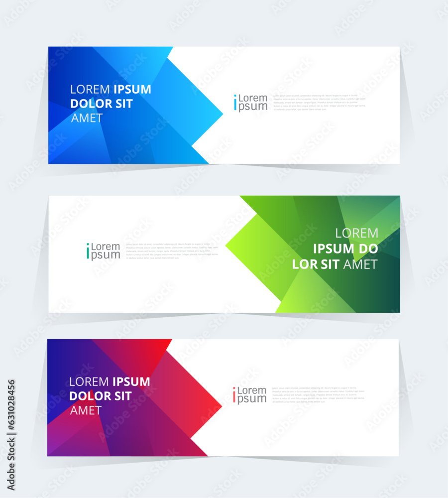 Wall mural geometric banner design with vector presentation template.