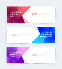 Geometric banner design with Vector presentation template.