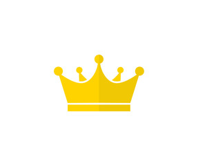 Gold crown icon design. King emblem, royal symbols sign vector design and illustration.
