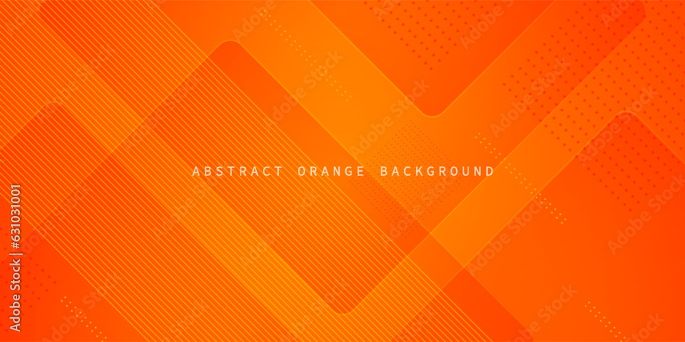Wall mural abstract orange background with simple lines. colorful orange design. bright and modern with shadow 