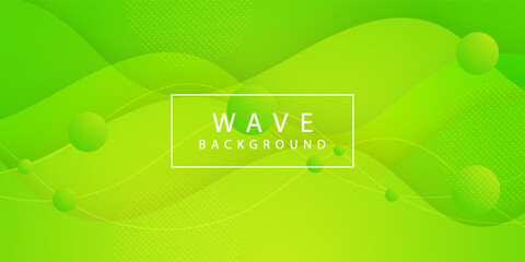Fototapeta na wymiar Simple colorful abstract background with green wave and circle pattern design vector for banner cover book flyer and other element graphic design. Eps10 vector