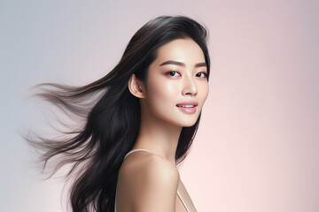 Asian beauty portrait. AI generated