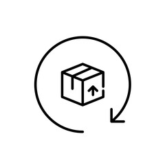 Free parcel return service. Pixel perfect, editable stroke icon