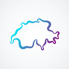 Switzerland - Outline Map