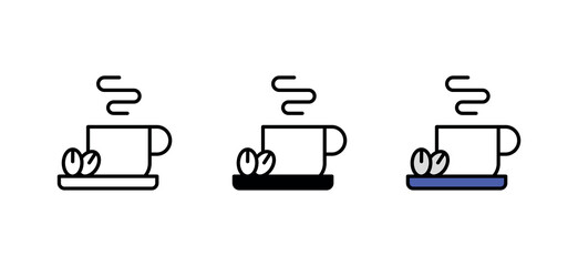 Coffee Cup icon design with white background stock illustration