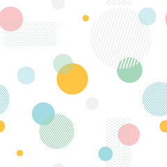 Soft colored memphis pattern design