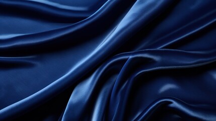 Obraz premium Close up of blue velvet fabric, textile texture, background, generative AI