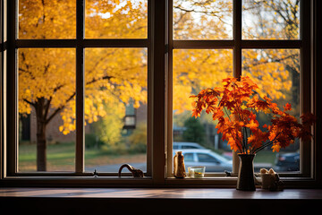autumn in the window