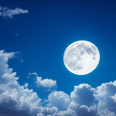 Obraz na płótnie Canvas moon over clouds